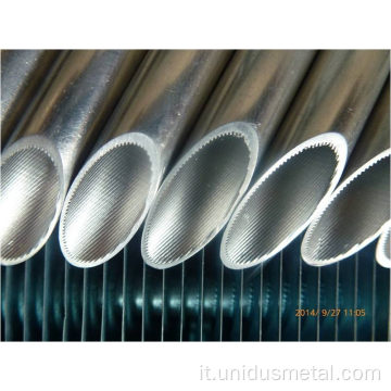 Tubo interno in alluminio scanalato